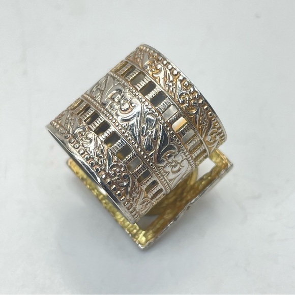 Green Amber Rivoli Crystal Ring Size 7.5 - Picture 3 of 11